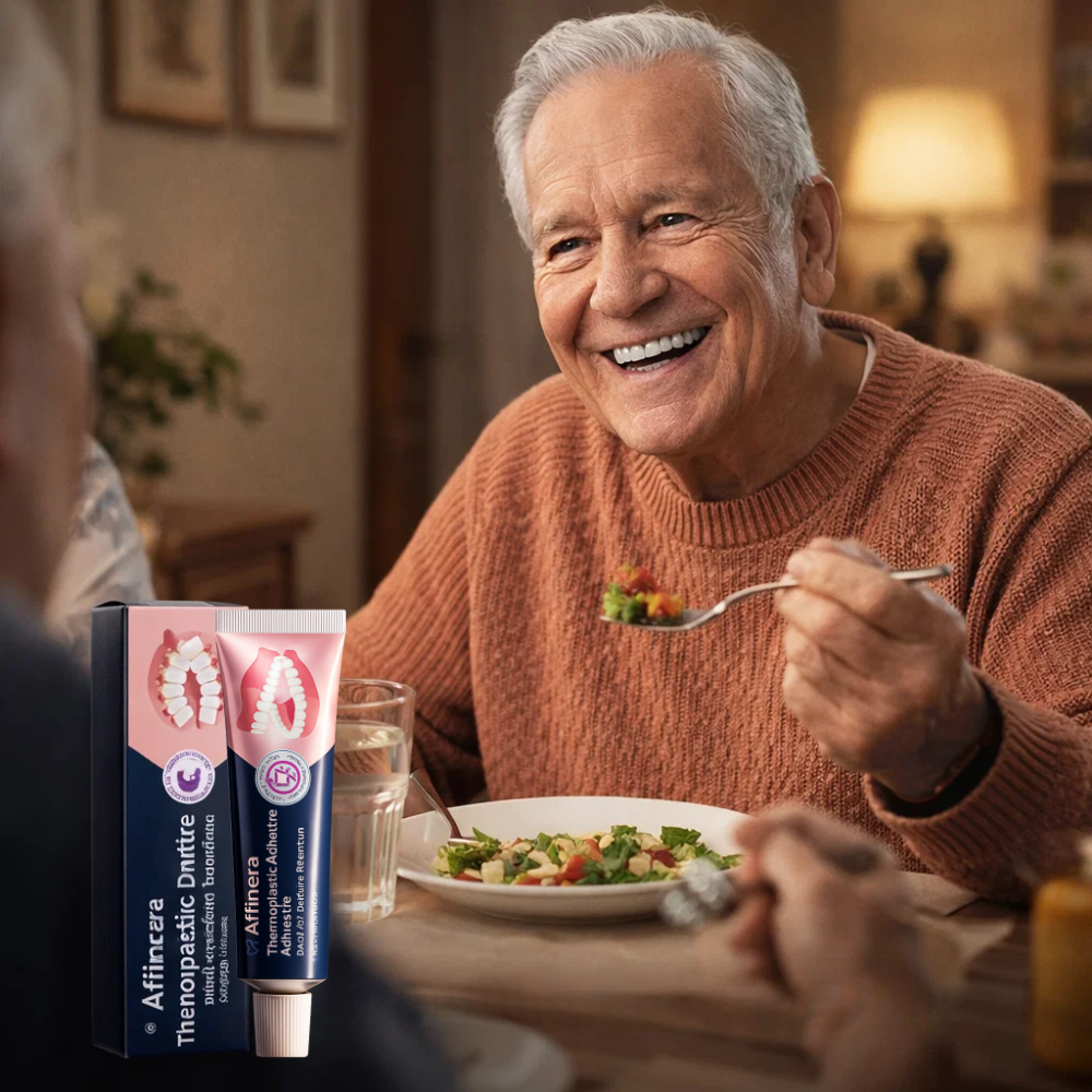 Affinera™ thermoplastic denture holder with custom-fit cushioning