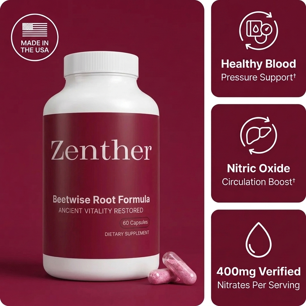 Zenther's cold-extracted beetroot supplement with verified nitrates